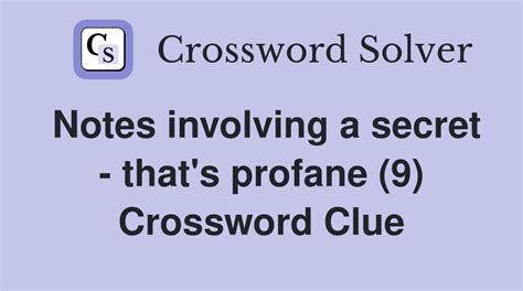 profane crossword clue|Profane